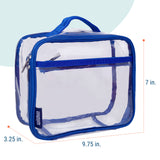 Clear w/ Blue Trim Lunch Box