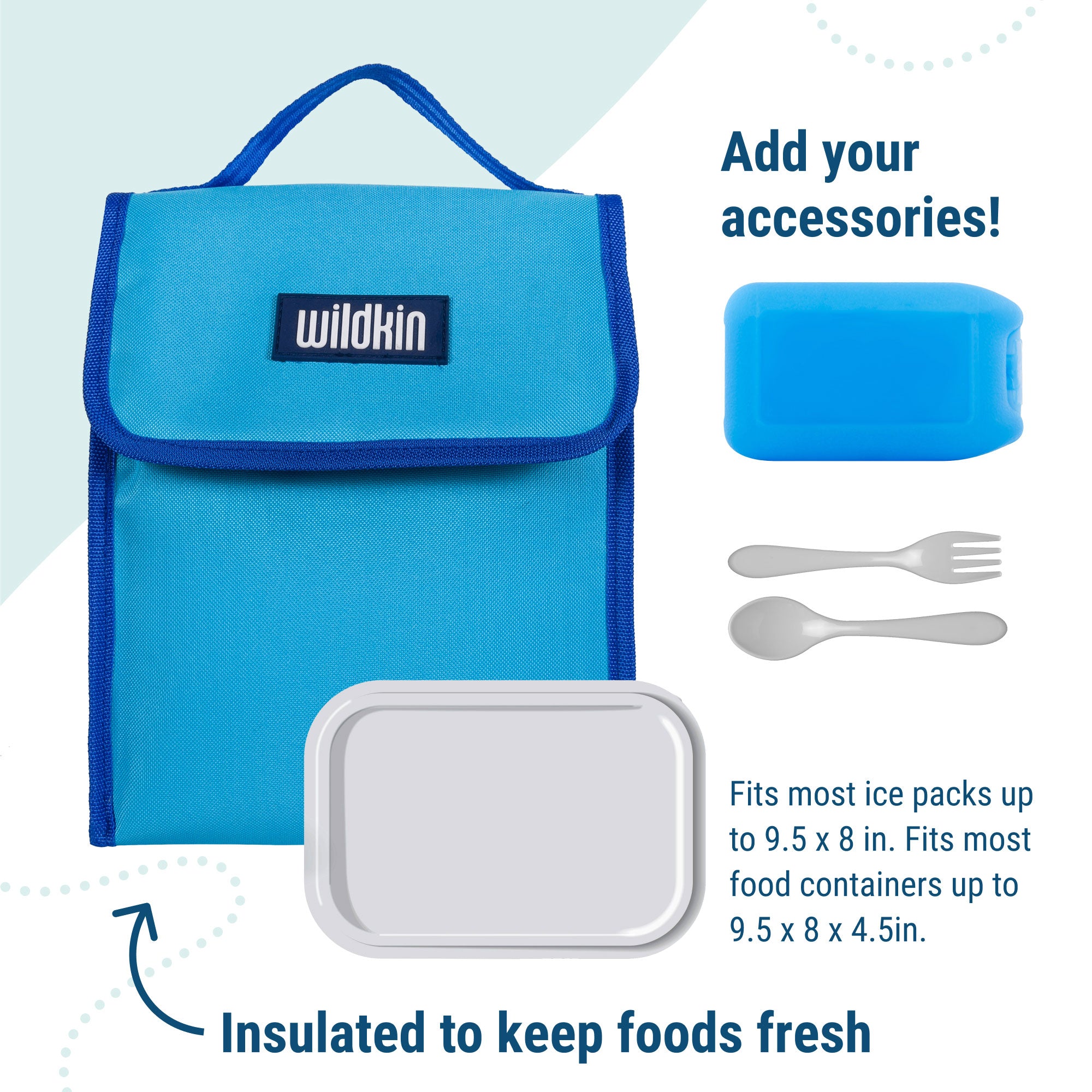 Sky Blue Lunch Bag