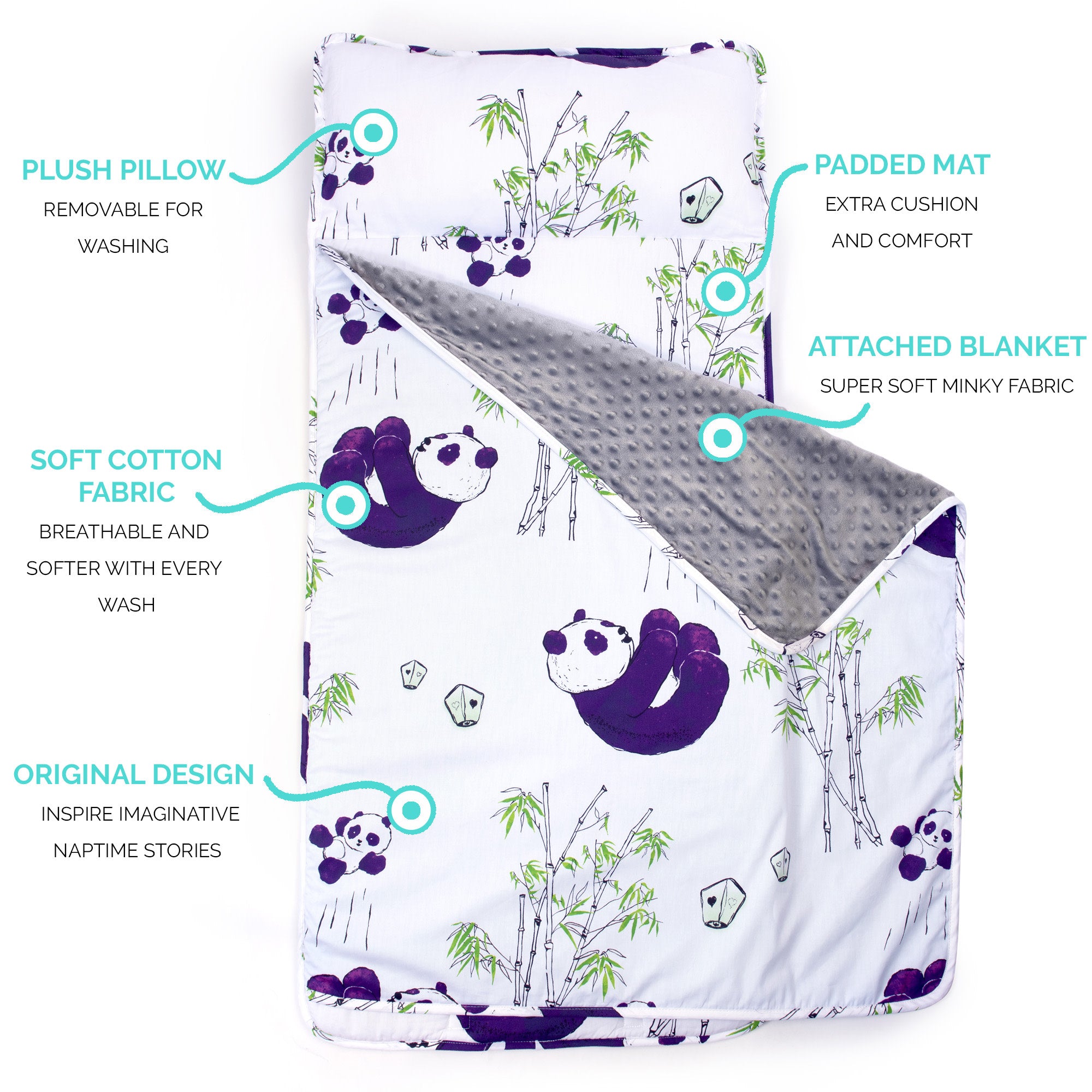 Toddler Nap Mat - Playful Pandas