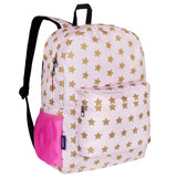 Pink and Gold Stars 16 Inch Backpack