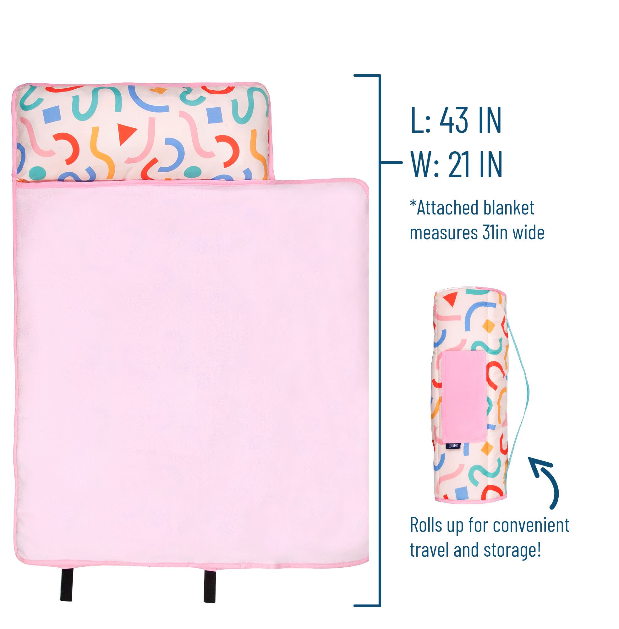 Confetti Peach Microfiber Toddler Nap Mat