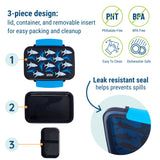 Sharks Reusable Food Container Bento Box