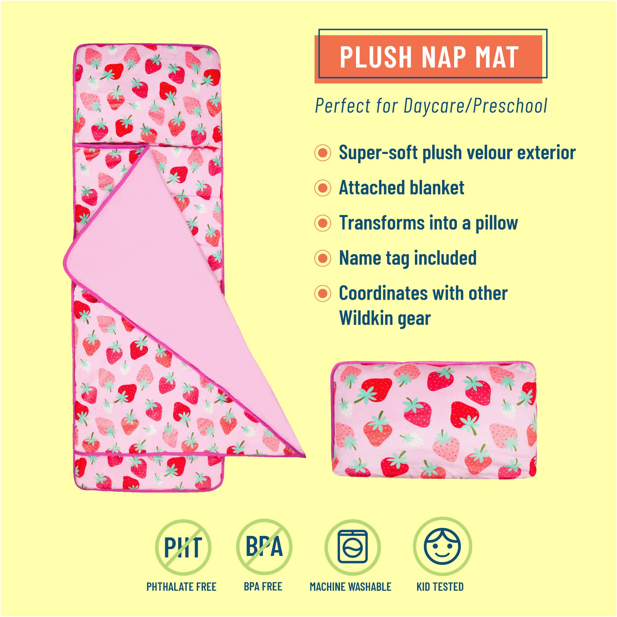 Strawberry Patch Plush Nap Mat