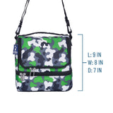 Green Camo Two Compartment Lunch Bag