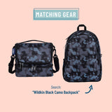 Black Camo Two Compartment Lunch Bag