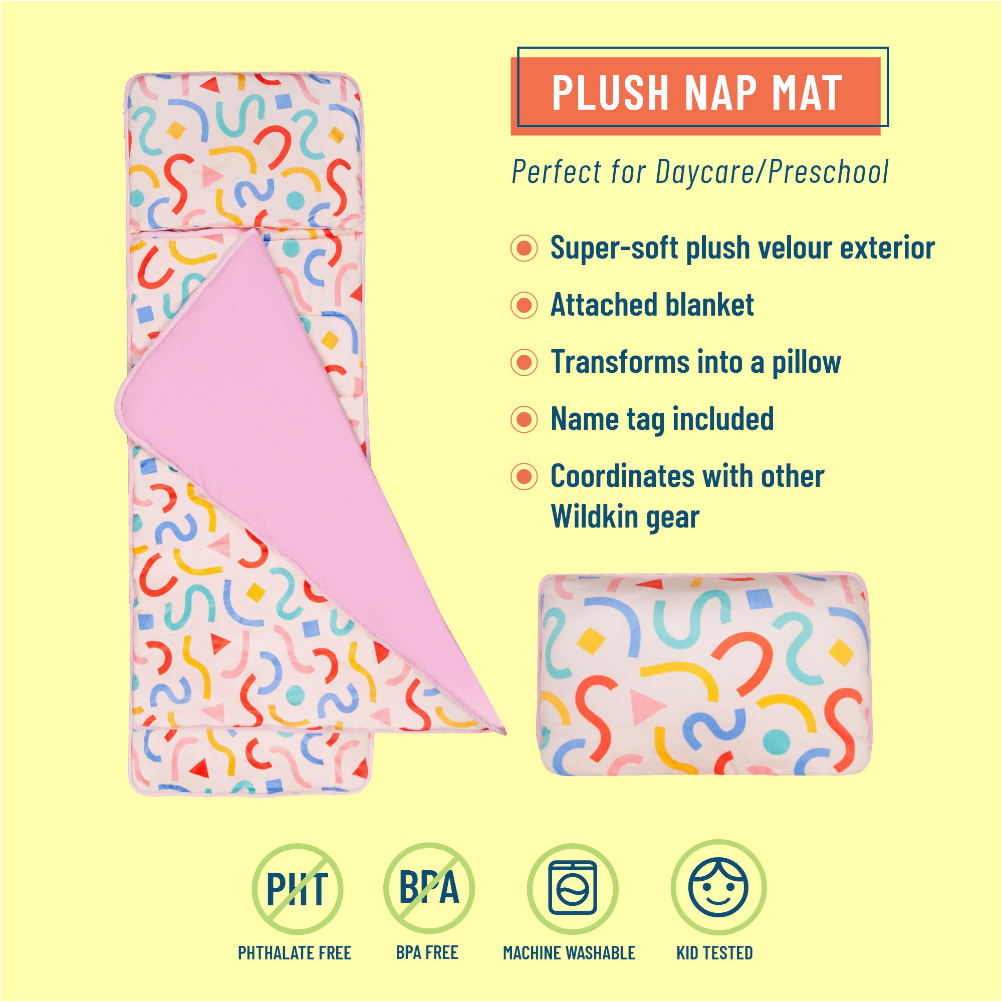 Confetti Peach Plush Nap mat