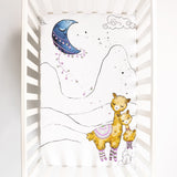 Fitted Mini Crib Sheet - Llama and Mama