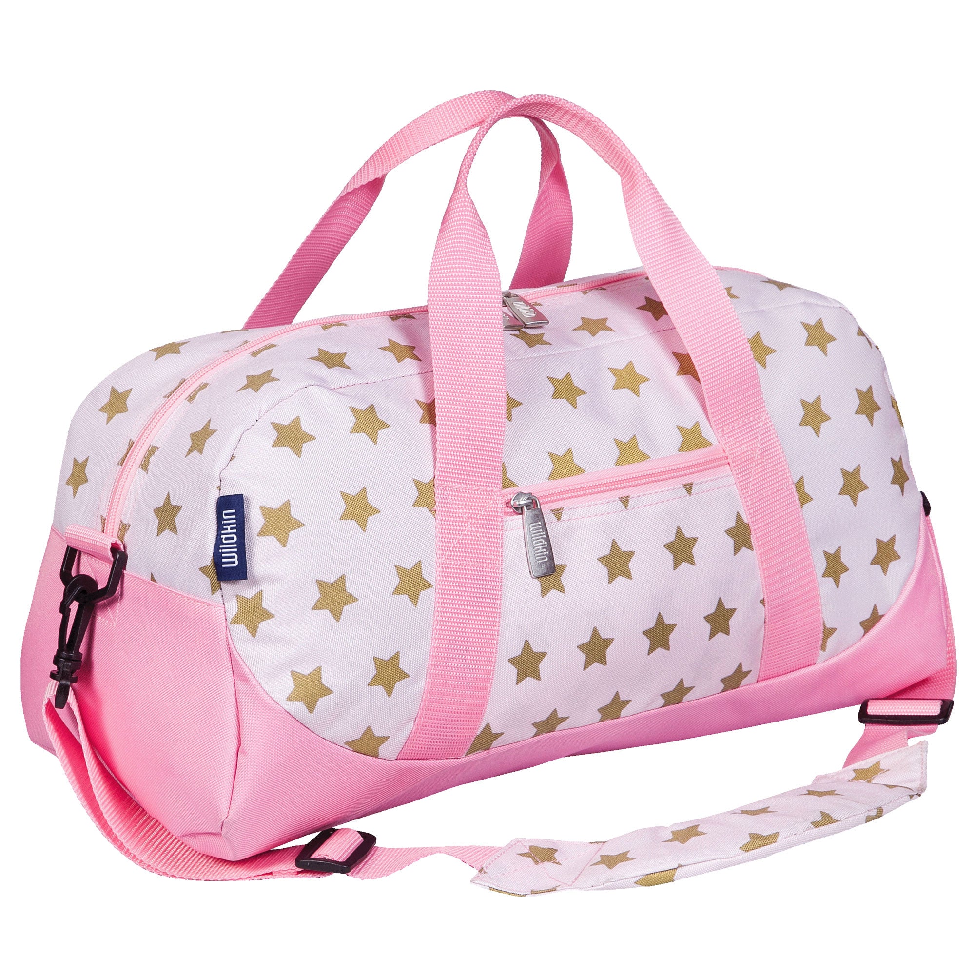 Pink and Gold Stars Overnighter Duffel Bag