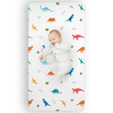 Jurassic Dinosaurs Microfiber Fitted Crib Sheet