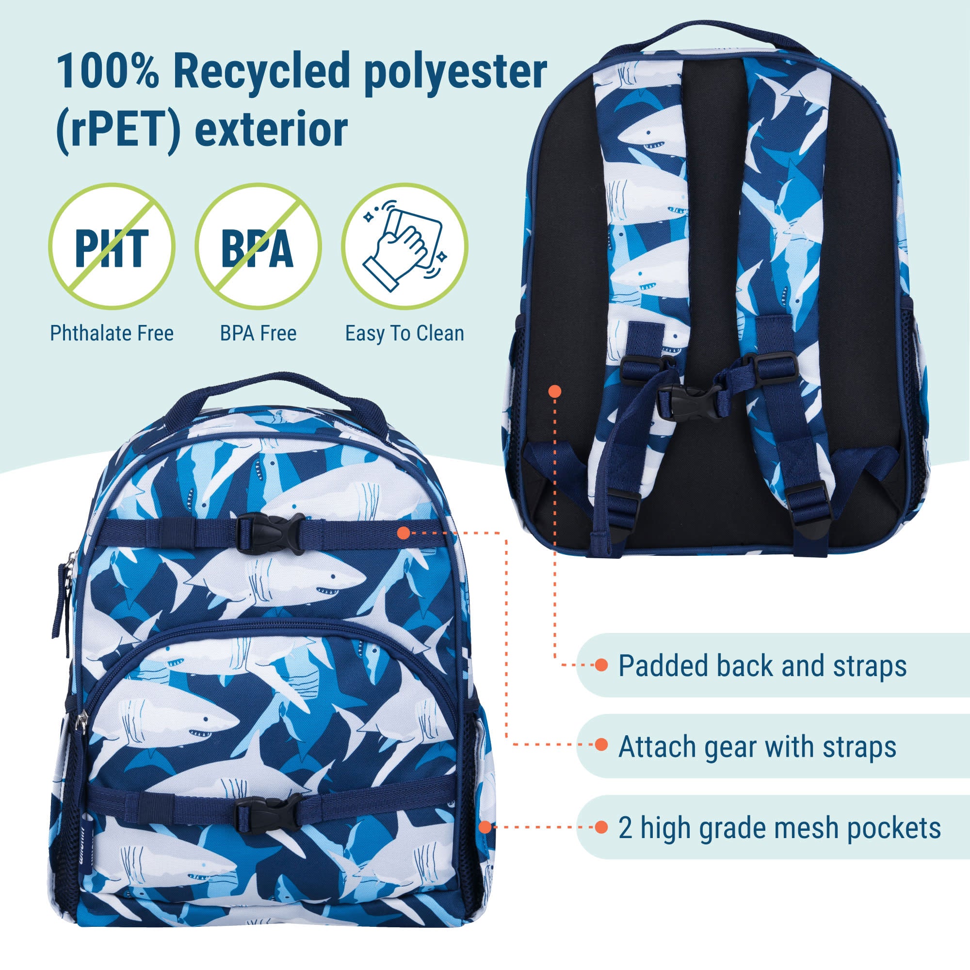 Sharks ECO rPET Next Gen Backpack - 15 Inch / 12L