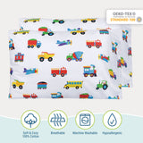 Trains, Planes & Trucks 100% Cotton Percale Pillowcase