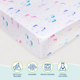 Unicorn Microfiber Fitted Crib Sheet