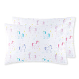 Unicorn 100% Cotton Percale Pillow Cases - 2 pack