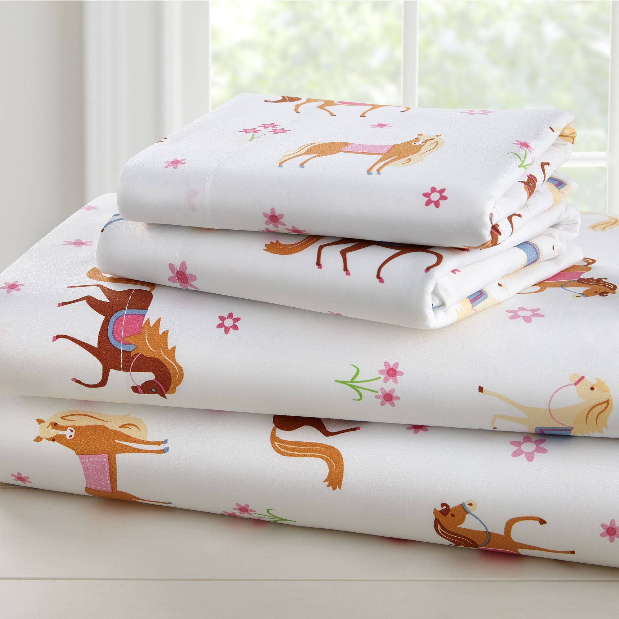 Horses 100% Cotton Sheet Set - Full