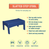 Slatted Step Stool - Navy Blue