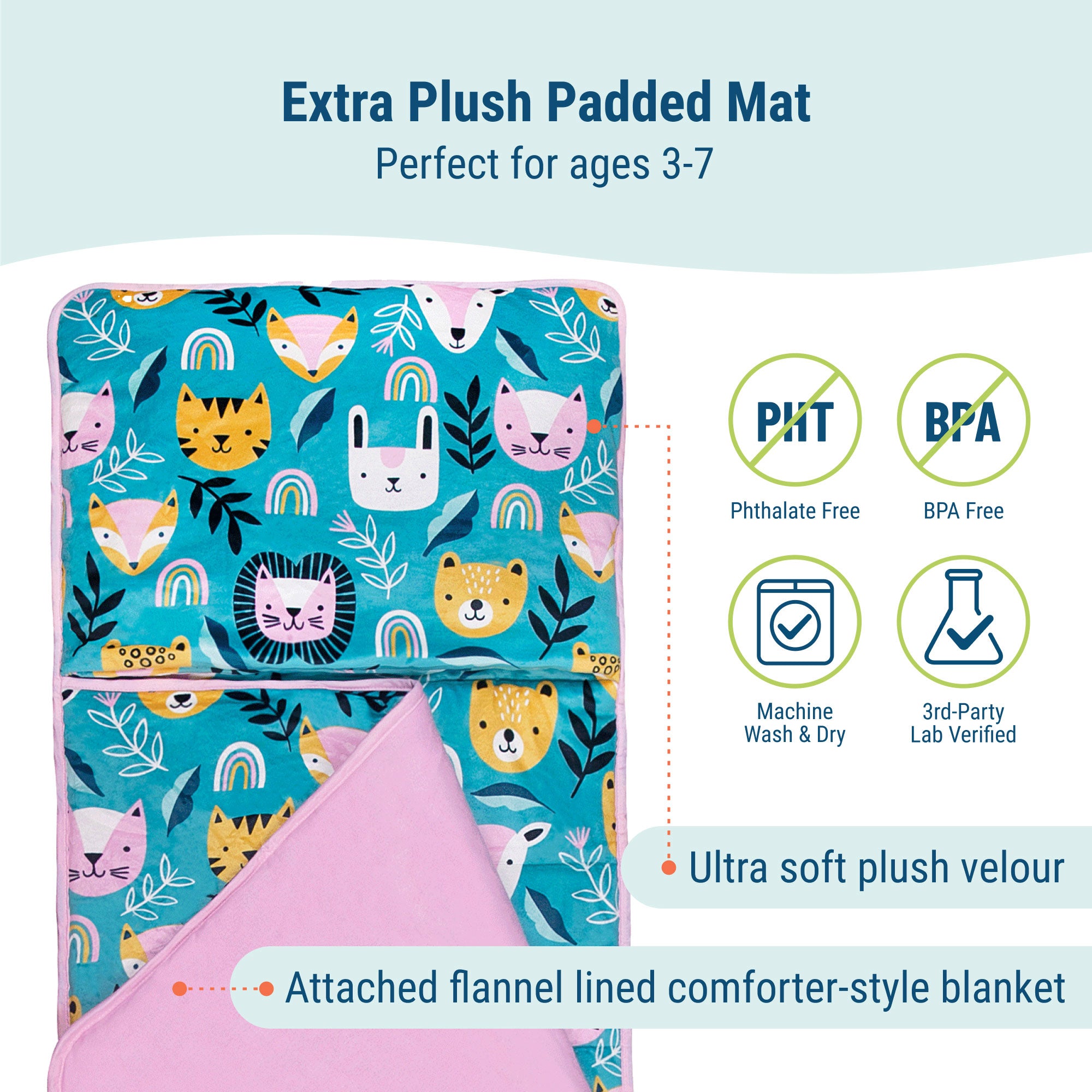 Party Animals Plush Nap Mat