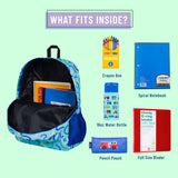 Confetti Blue 16 Inch Backpack