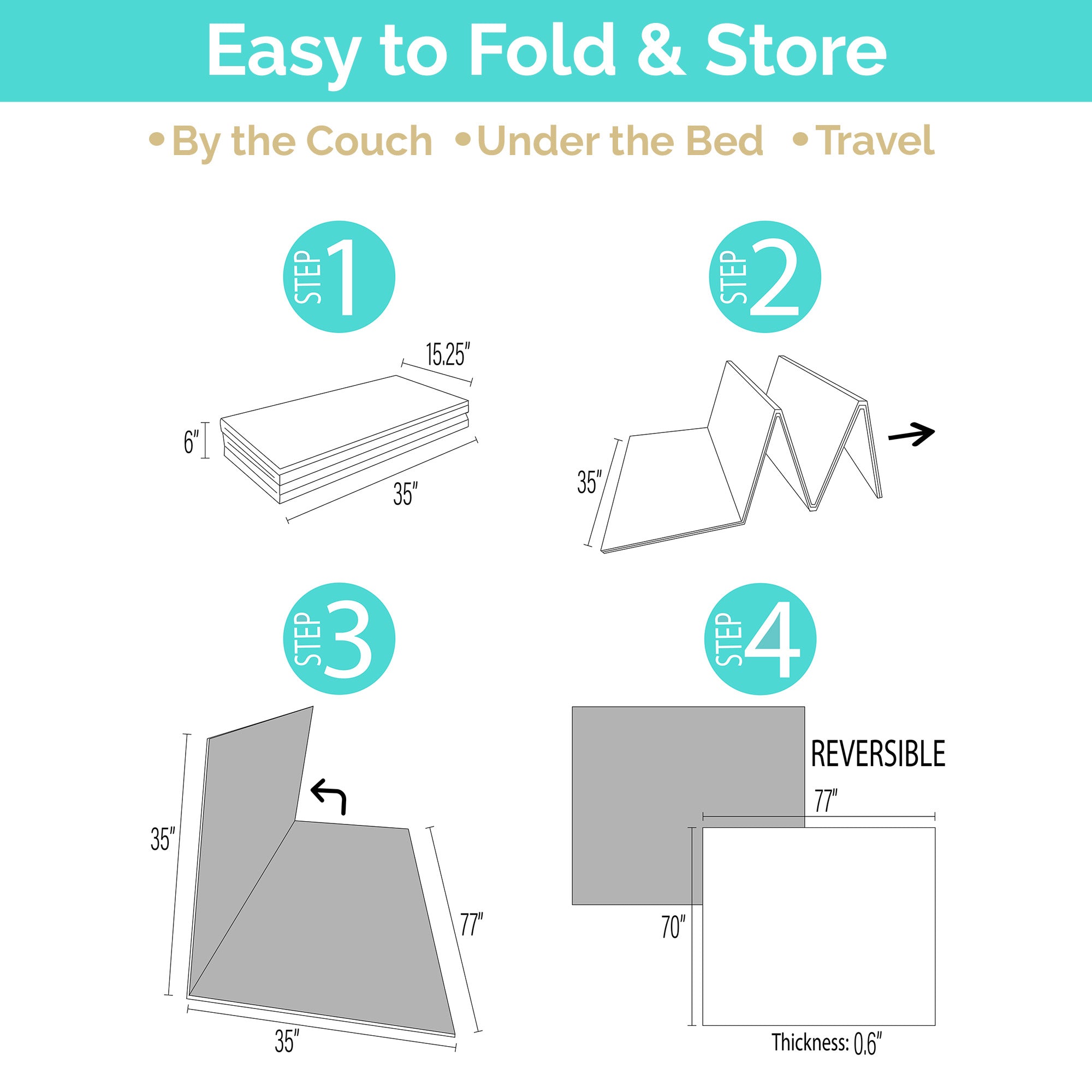 Extra Large Play Mat - Black and White