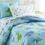 Dinosaur Land 100% Cotton Percale Pillow Cases - 2 pack