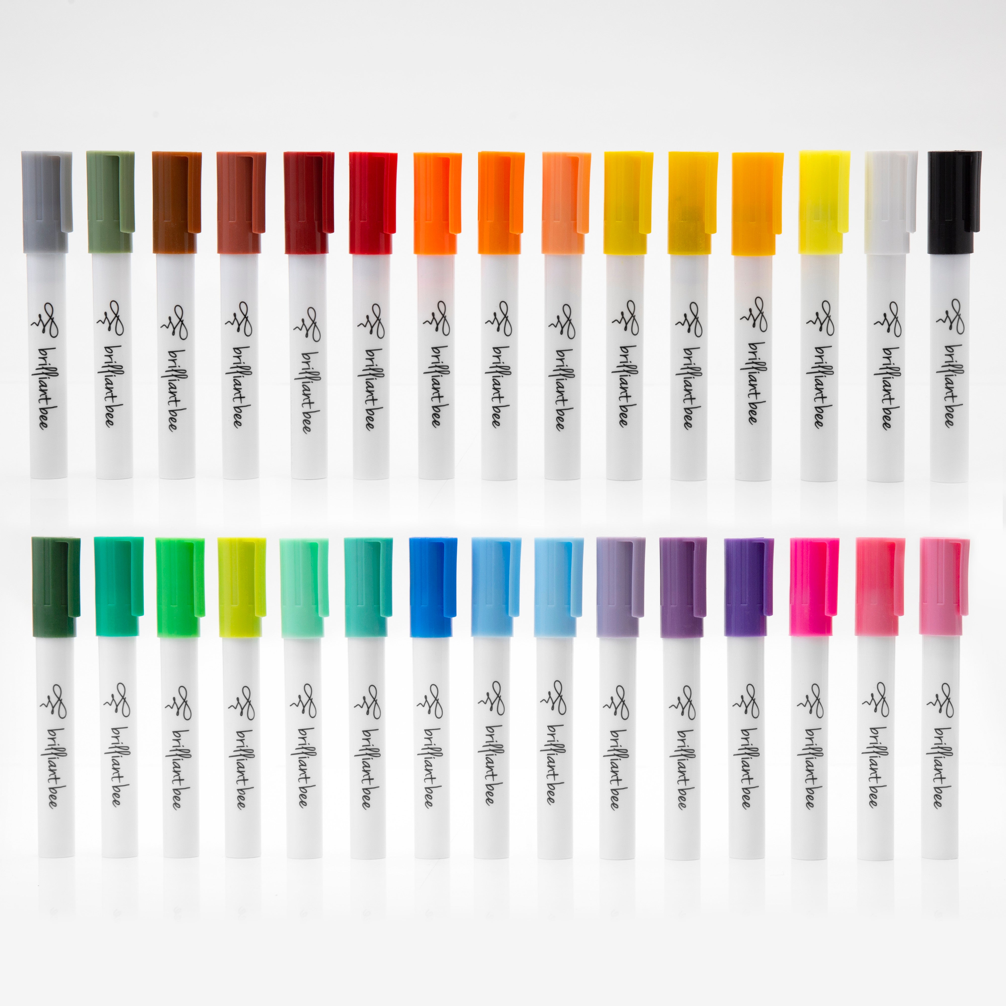 Liquid Chalk Markers Set with Reversible Tip (30 Pack, Multicolor)