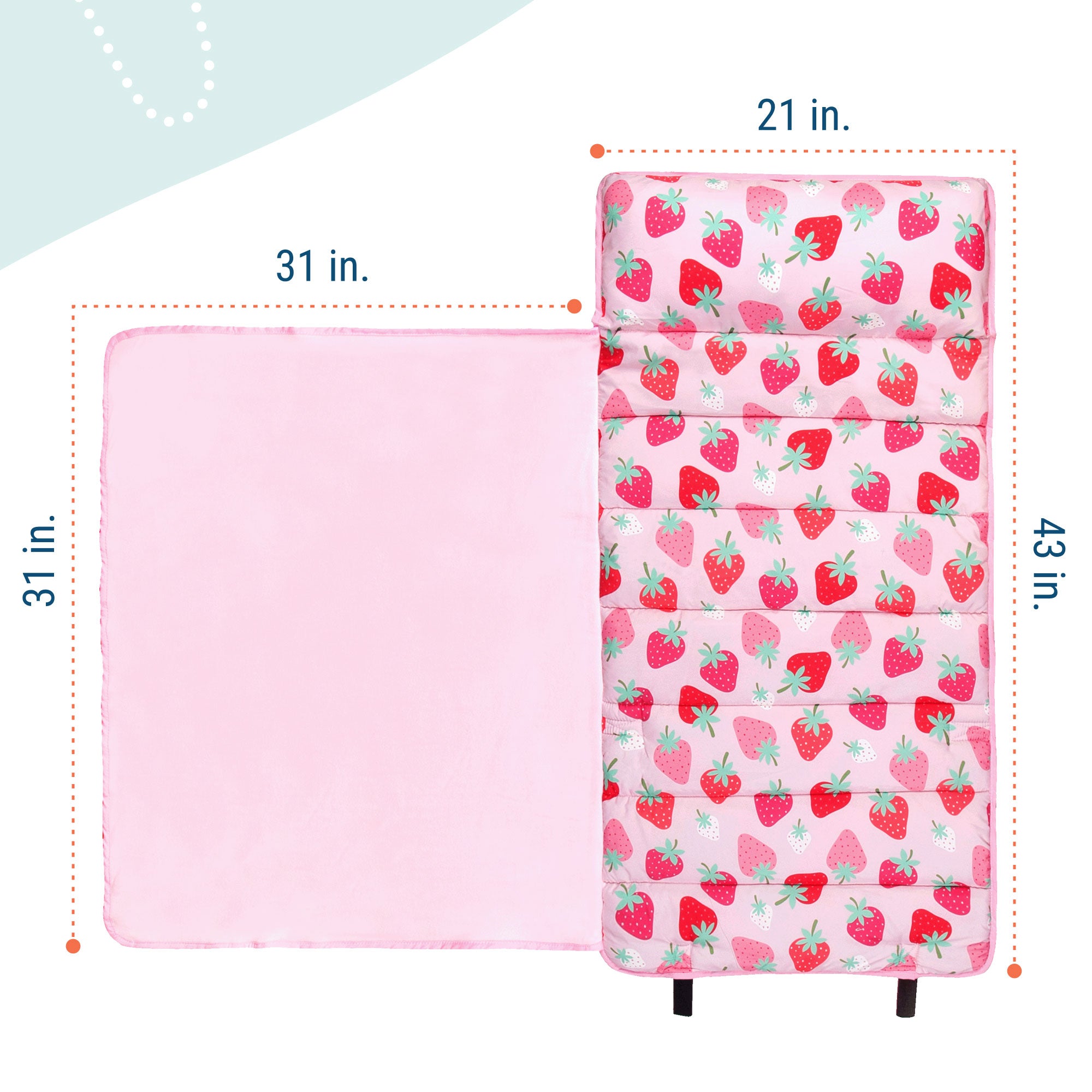 Strawberry Patch Microfiber Toddler Nap Mat