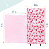 Strawberry Patch Microfiber Toddler Nap Mat