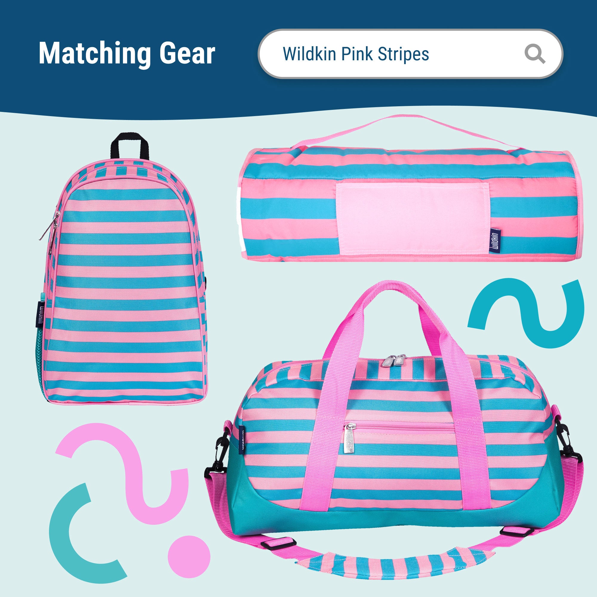 Pink Stripes Lunch Bag