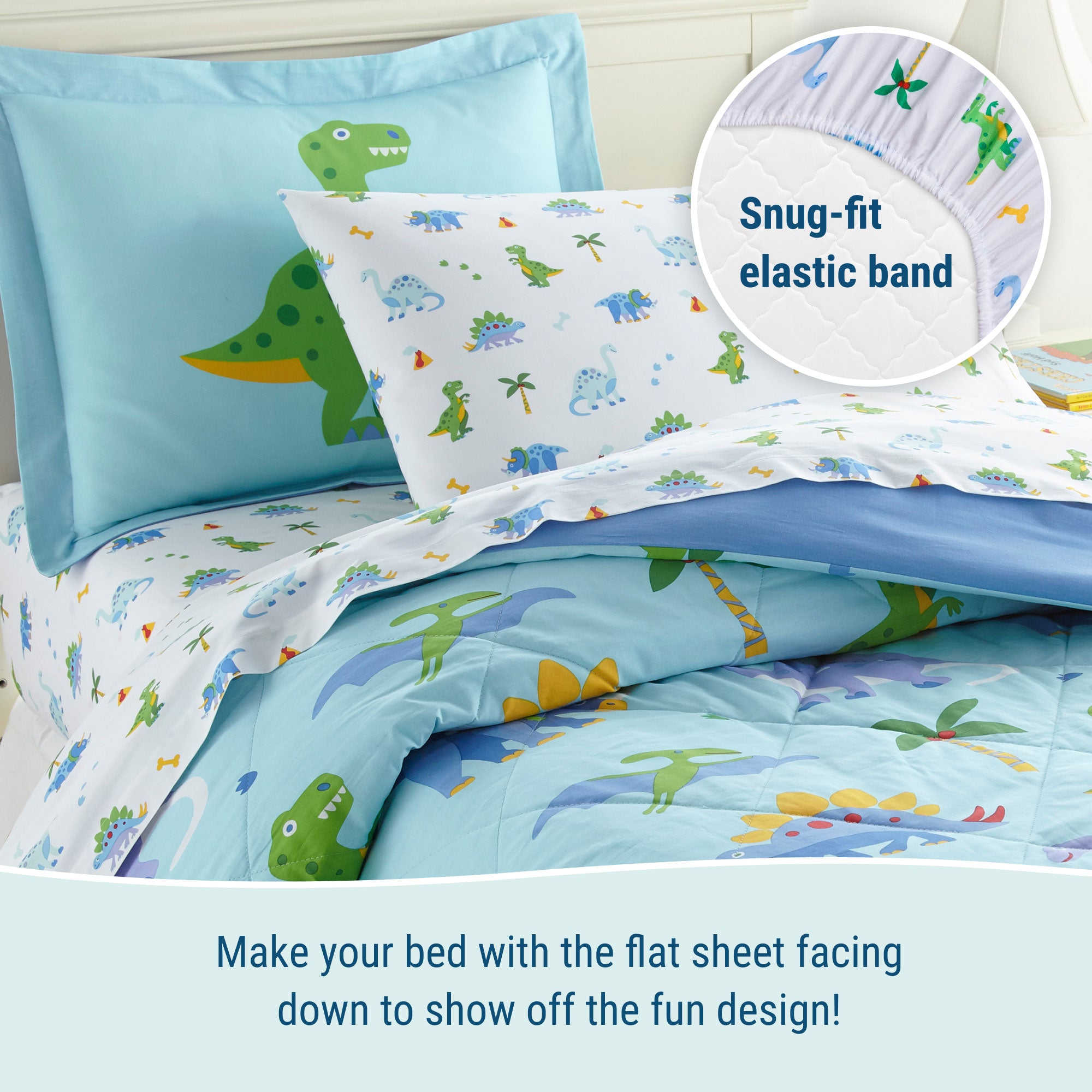 Dinosaur Land 100% Cotton Sheet Set - Twin