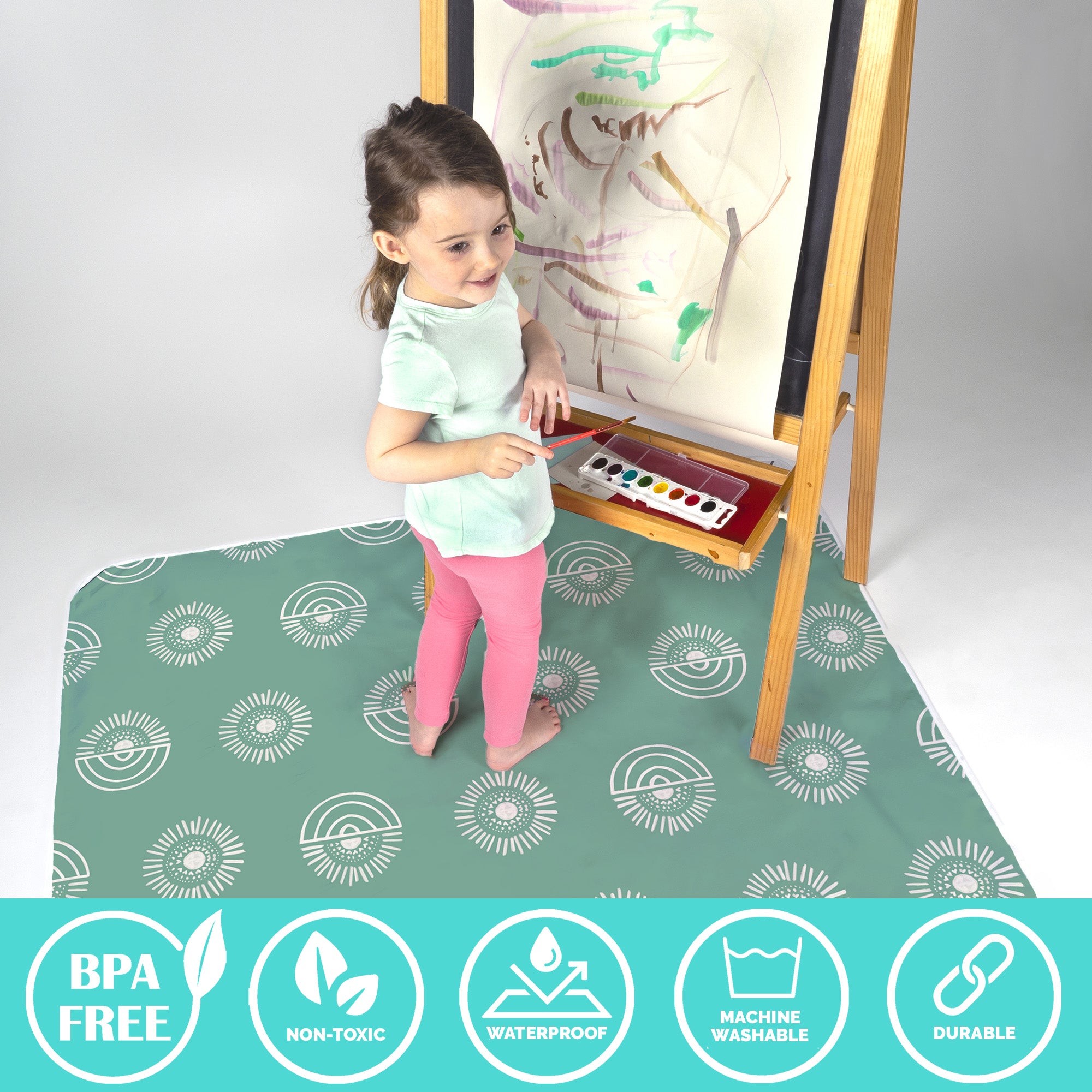 Baby Splat Mat - Rainbow Sun