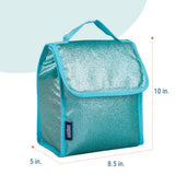 Blue Glitter Lunch Bag