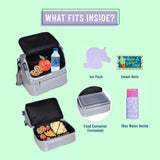 Holographic Two Compartment Lunch Bag