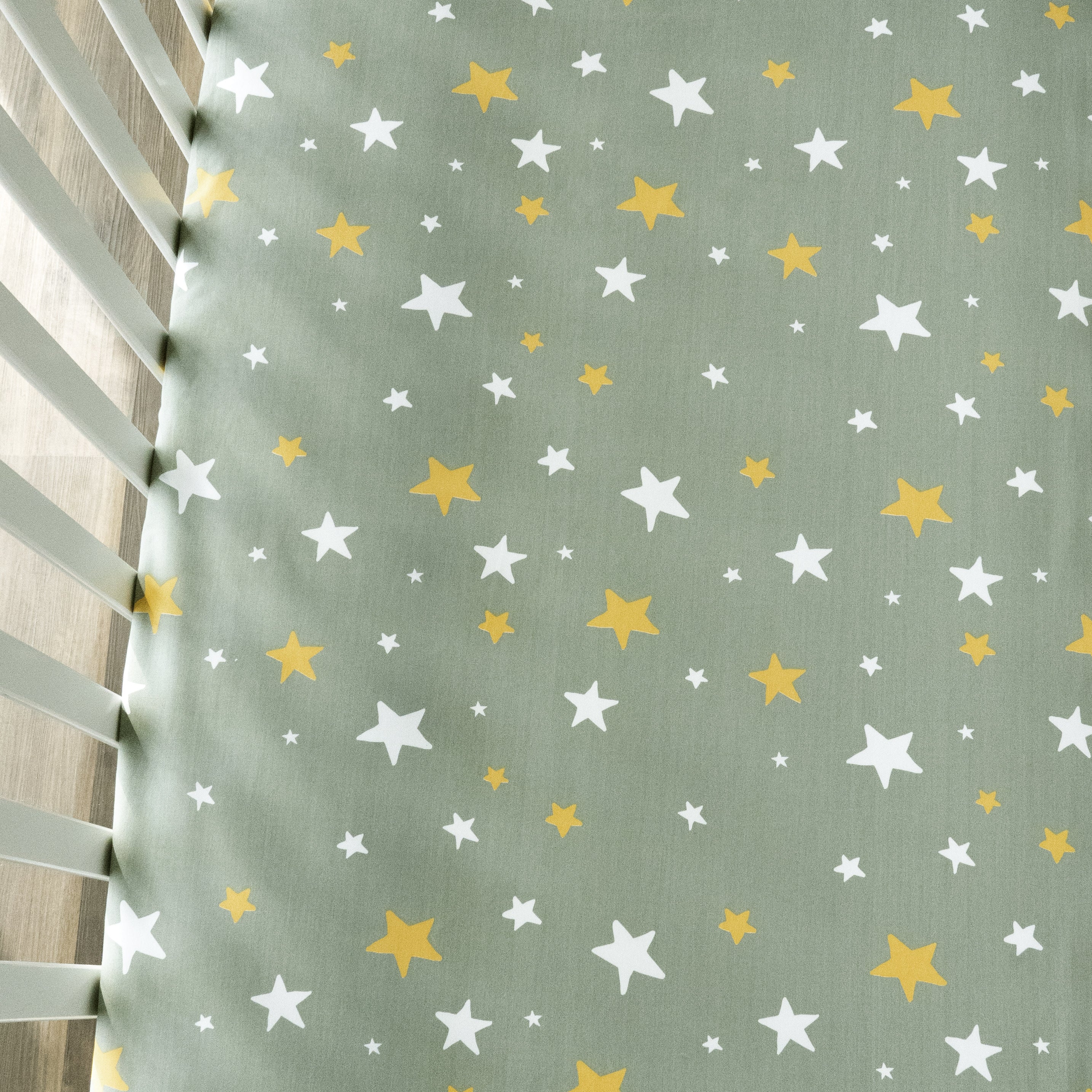 100% Cotton Fitted Crib Sheets - Lions & Stars - 2 Pack