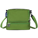 Parrot Green Two Compartment Lunch Bag