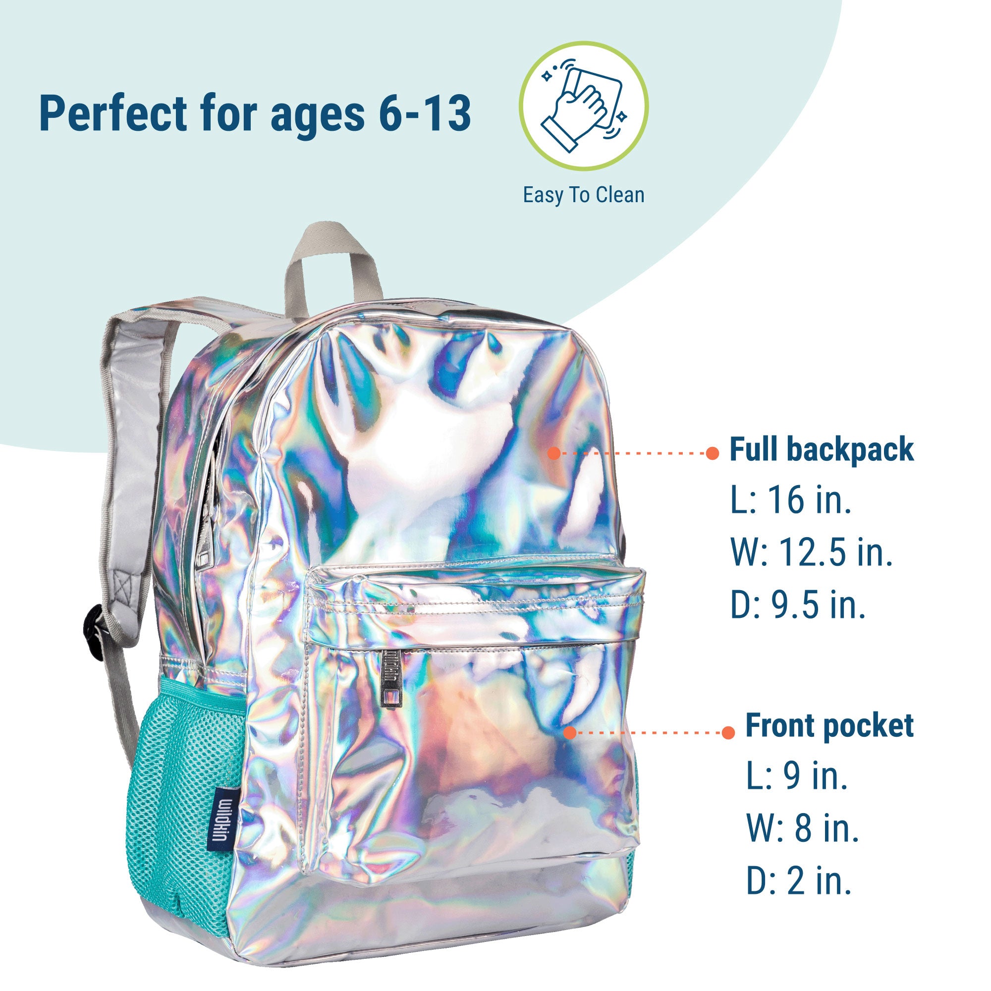 Holographic 16 inch Backpack