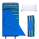 Blue Stripes Microfiber Toddler Nap Mat