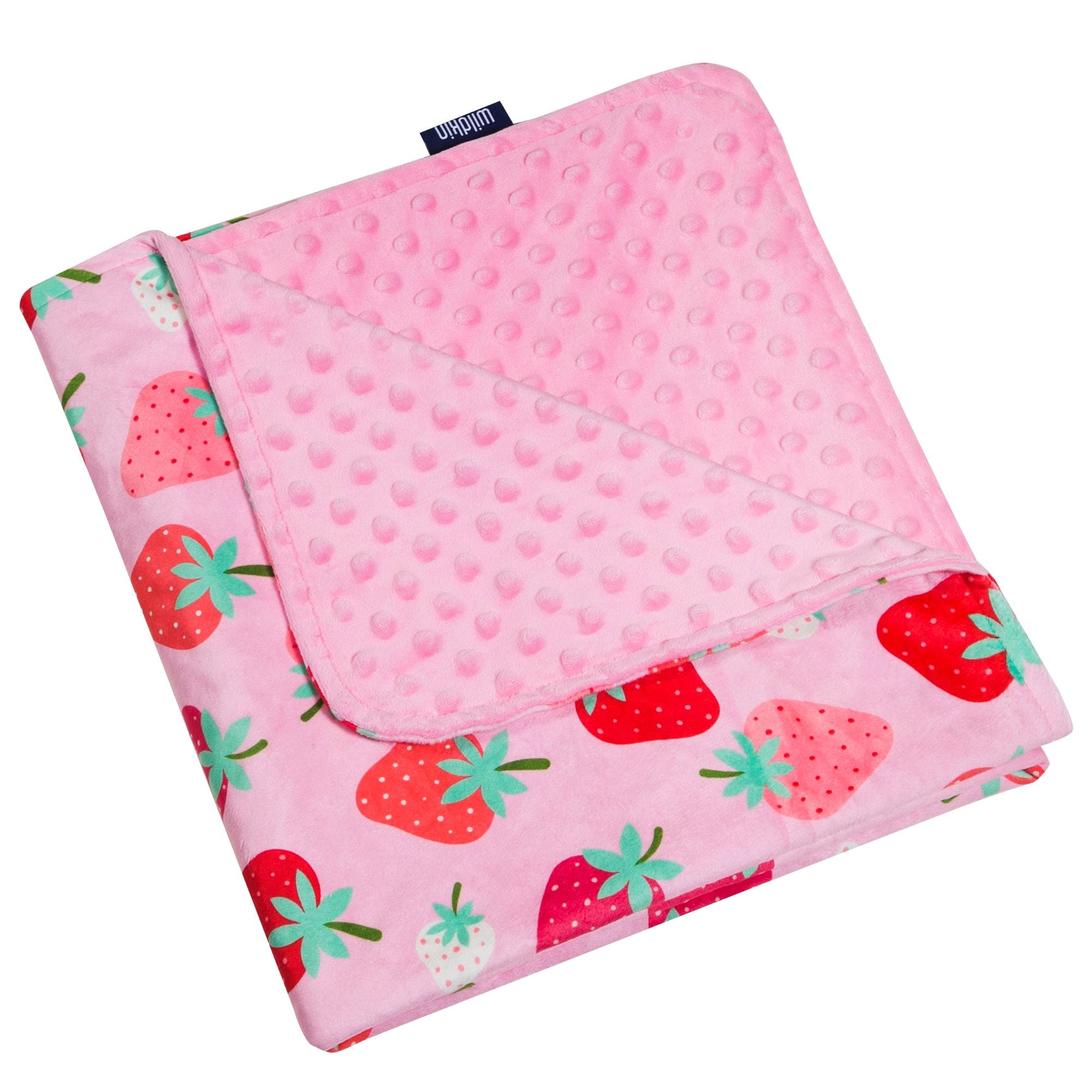 Strawberry Patch Velour Baby Blanket