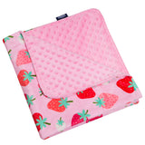 Strawberry Patch Velour Baby Blanket
