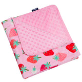 Strawberry Patch Plush Baby Blanket
