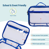 Clear w/ Blue Trim Lunch Box