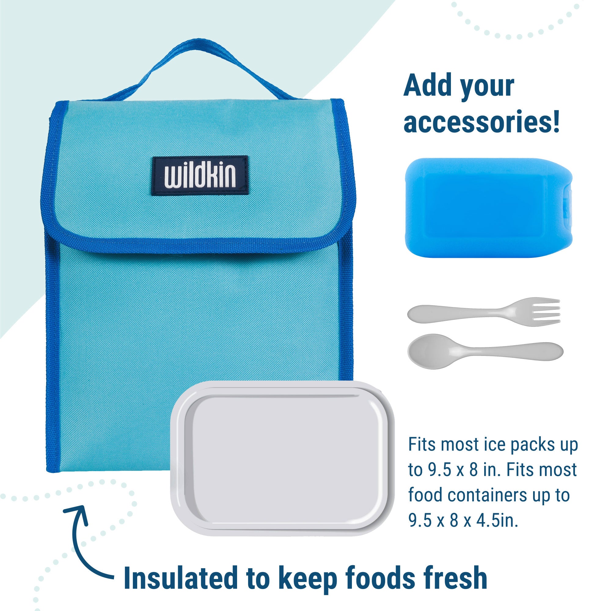 Aqua Lunch Bag