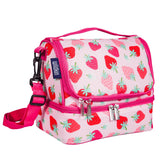 Strawberry Patch Two Compartment Lunch Bag