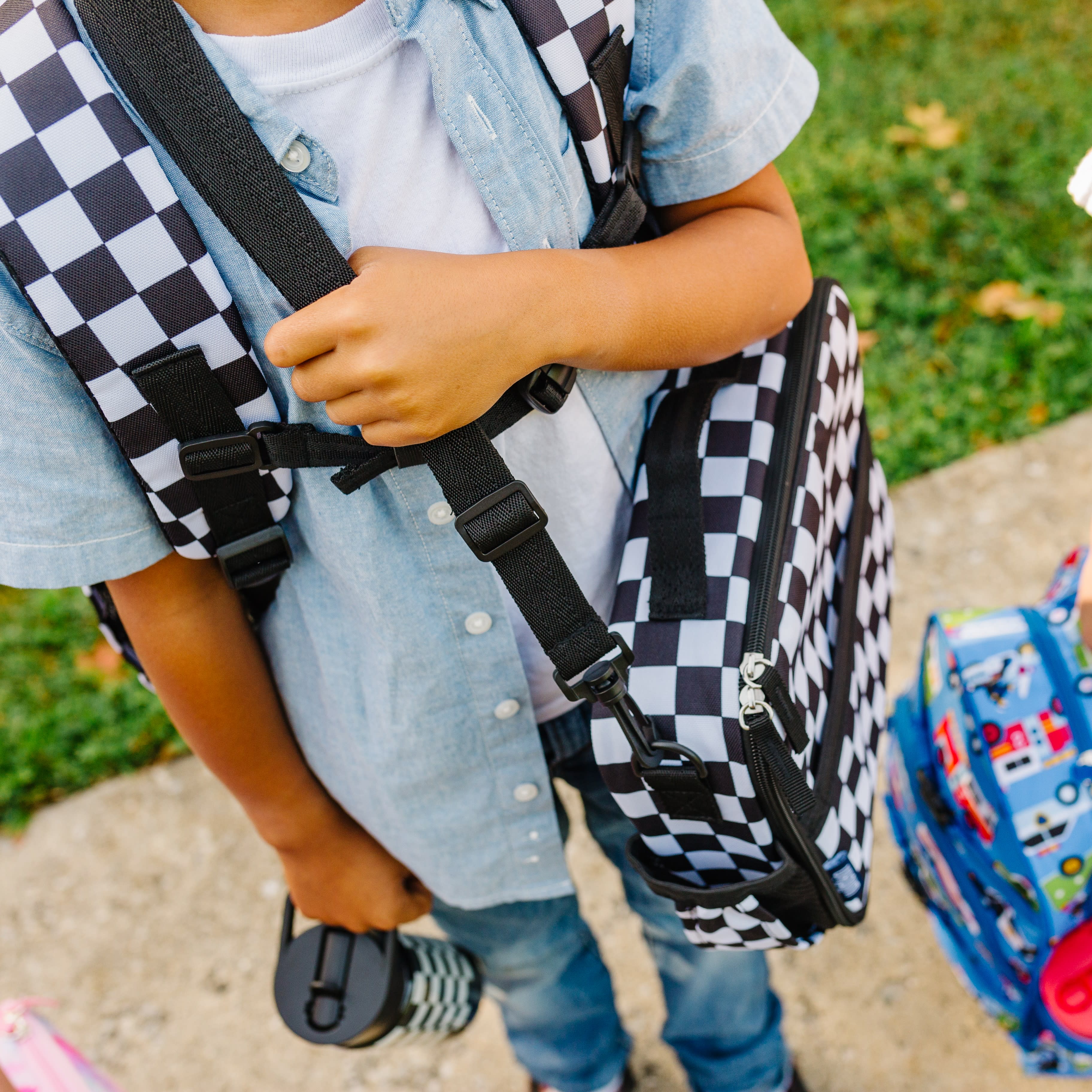 Black and White Checkered ECO rPET Next Gen Lunch Box