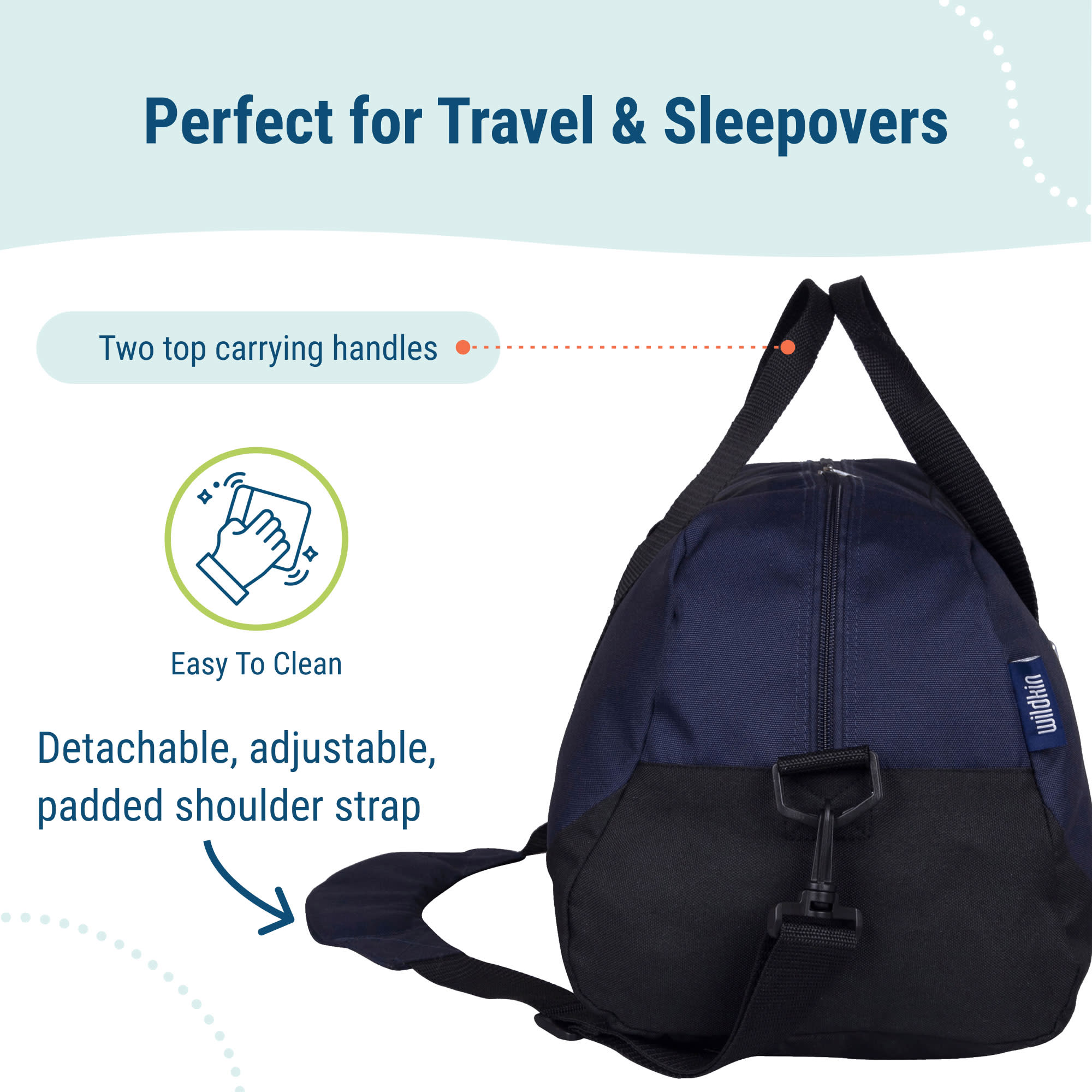 Whale Blue Overnighter Duffel Bag