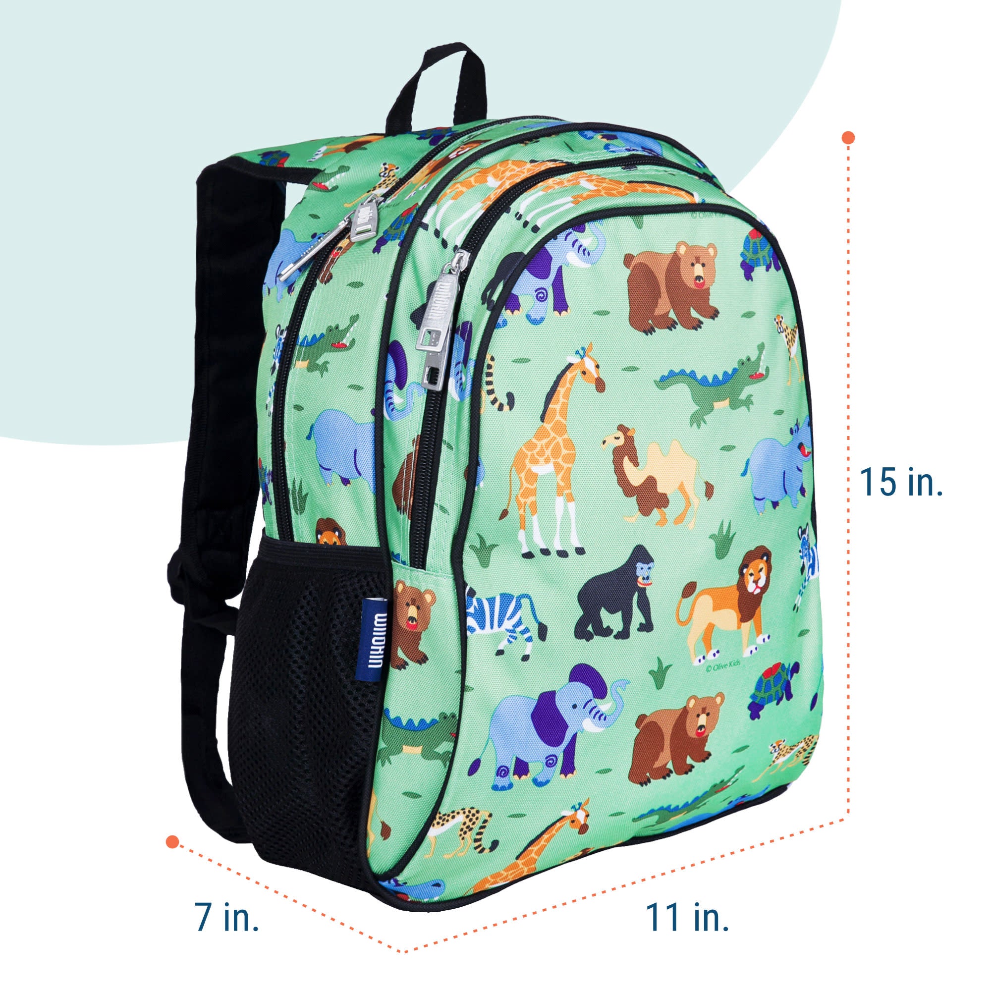 Wild Animals 15 Inch Backpack