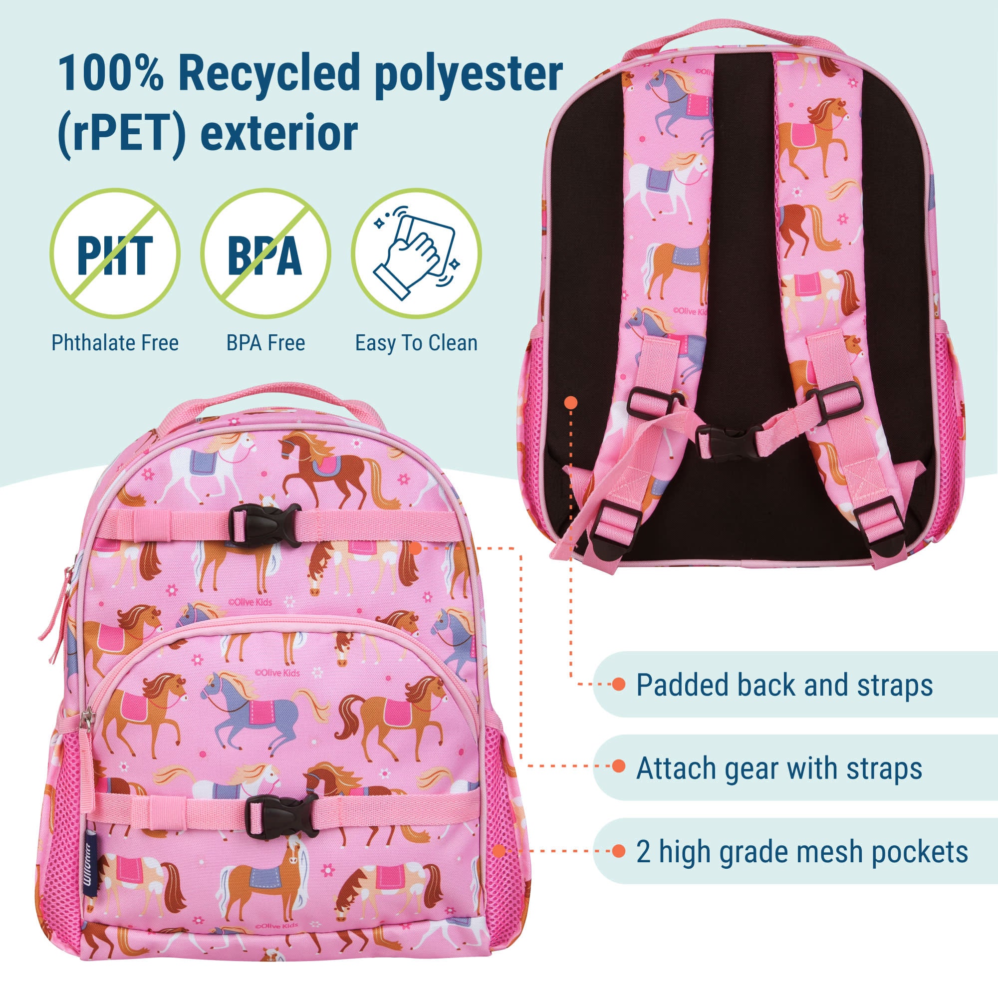 Horses ECO rPET Next Gen Backpack - 15 Inch / 12L