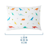 Jurassic Dinosaurs 100% Cotton Percale Pillow Cases - 2 pack