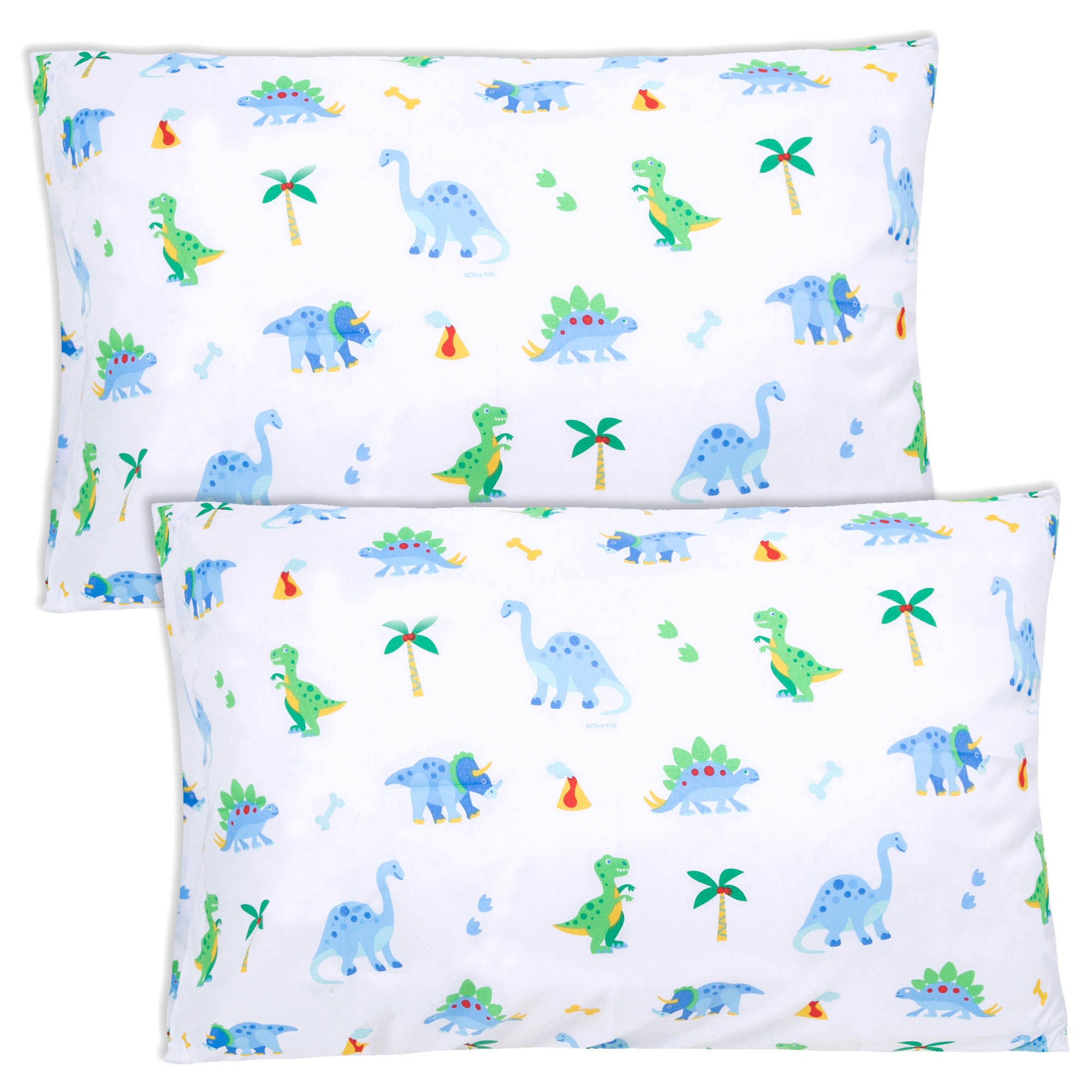 Dinosaur Land 100% Cotton Percale Pillowcase