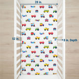 Trains, Planes & Trucks 100% Cotton Flannel Fitted Crib Sheet