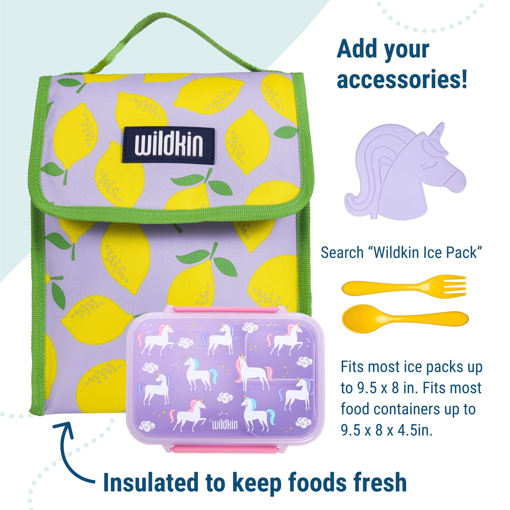 Lilac Lemonade Lunch Bag
