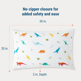 Jurassic Dinosaurs 100% Cotton Pillowcase - Standard